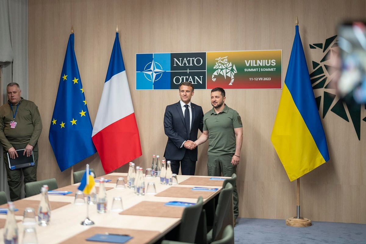 Guerra na Ucrânia: declaração de Macron prevê expansão do conflito. Soazig de la Moissonniere / Présidence de la République